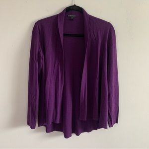 Eileen Fisher Purple Long Sleeve Cardigan Sweater Size SP
